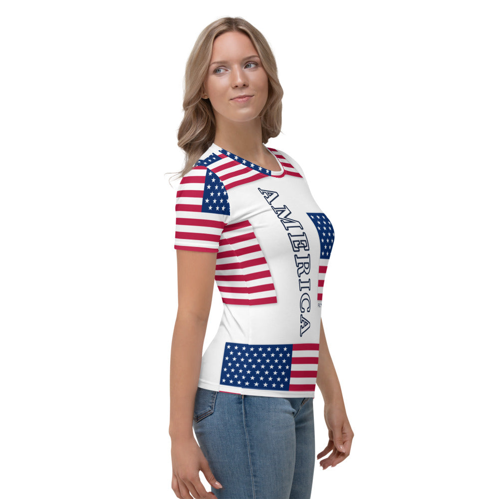 Women's Tiled American Tee