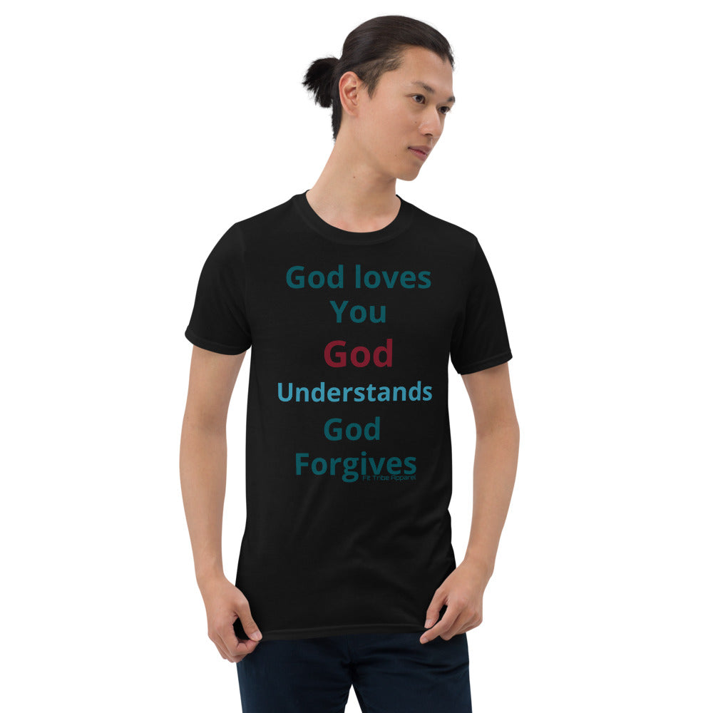 God Loves You (Teal) Fitted Unisex T-Shirt