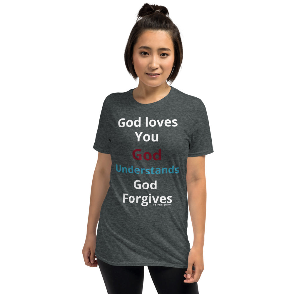 God Loves You (WH) Fitted Unisex T-shirt