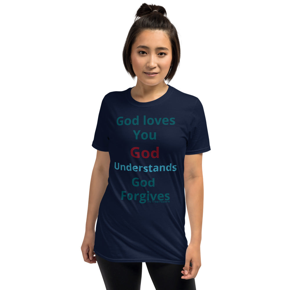 God Loves You (Teal) Fitted Unisex T-Shirt