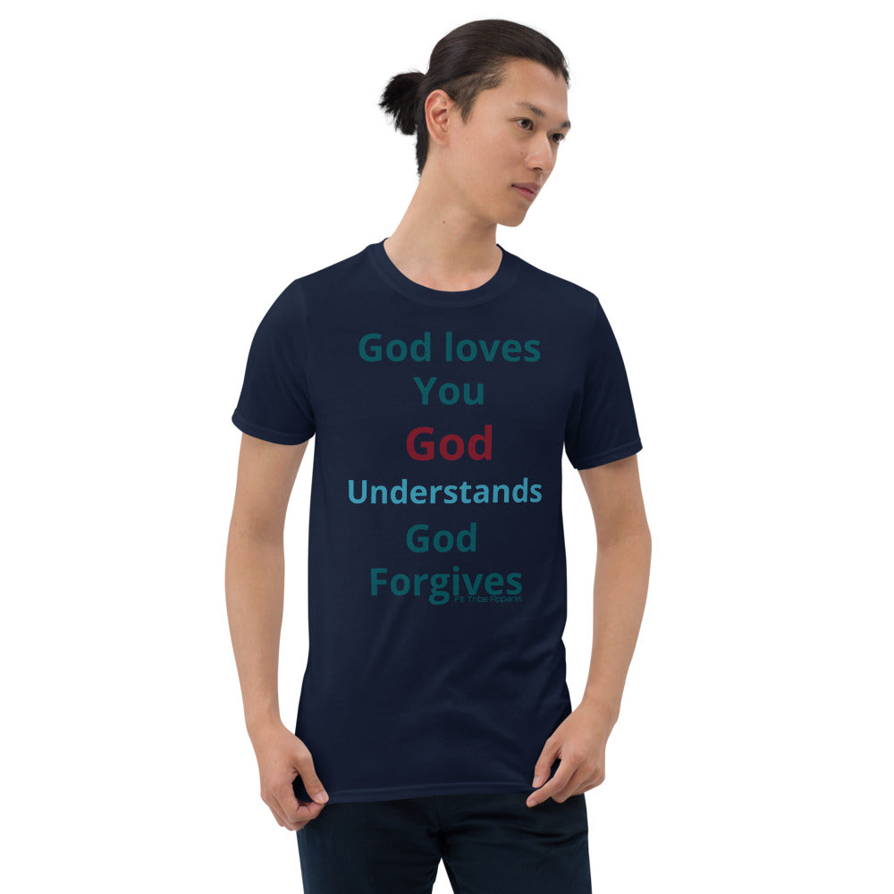 God Loves You (Teal) Fitted Unisex T-Shirt