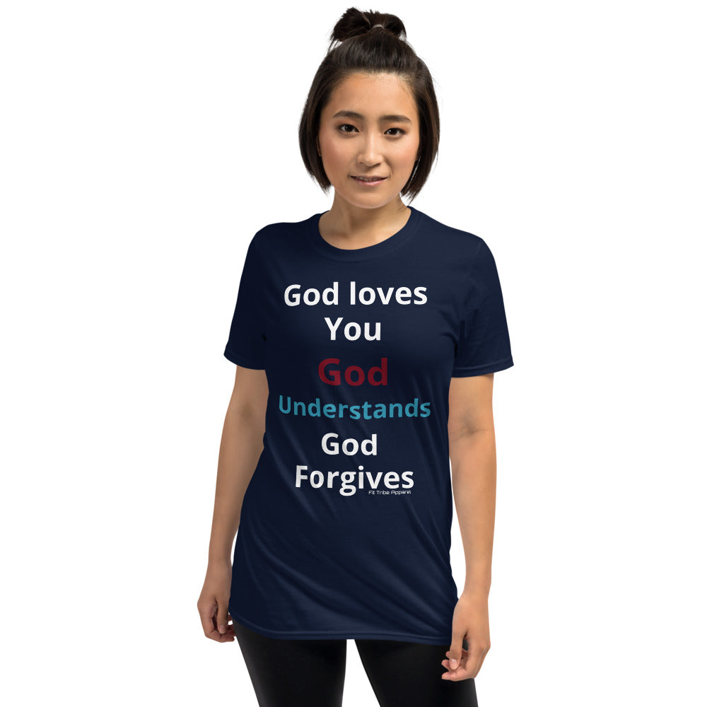 God Loves You (WH) Fitted Unisex T-shirt