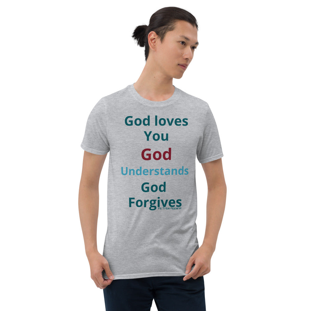 God Loves You (Teal) Fitted Unisex T-Shirt