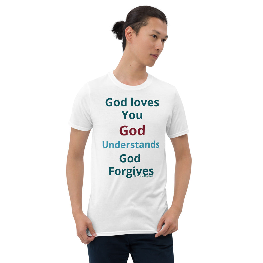 God Loves You (Teal) Fitted Unisex T-Shirt